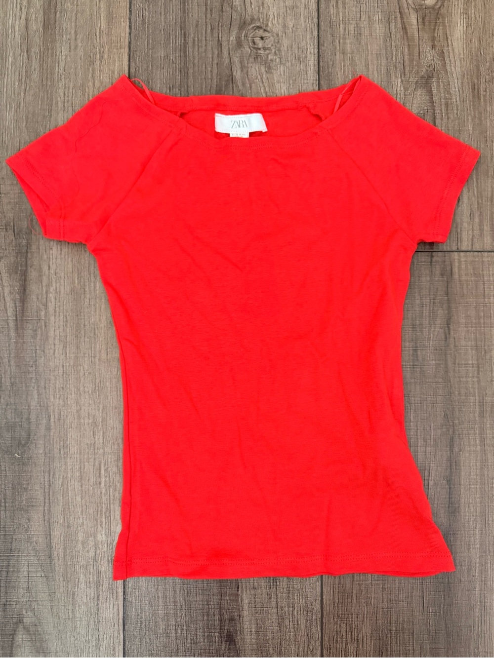 Zara Red Short-Sleeve Tee